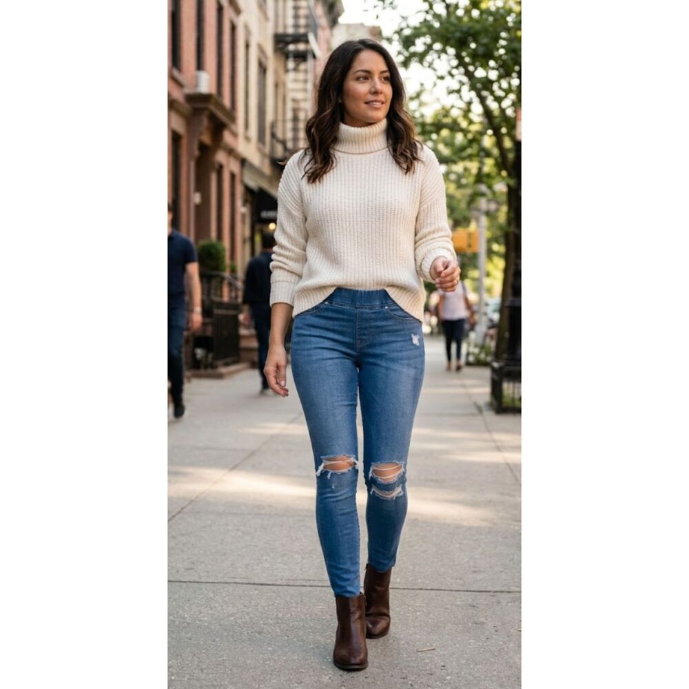 New Levi's Totally Shaping Pull On Skinny Jeans Women's Size 26 Long